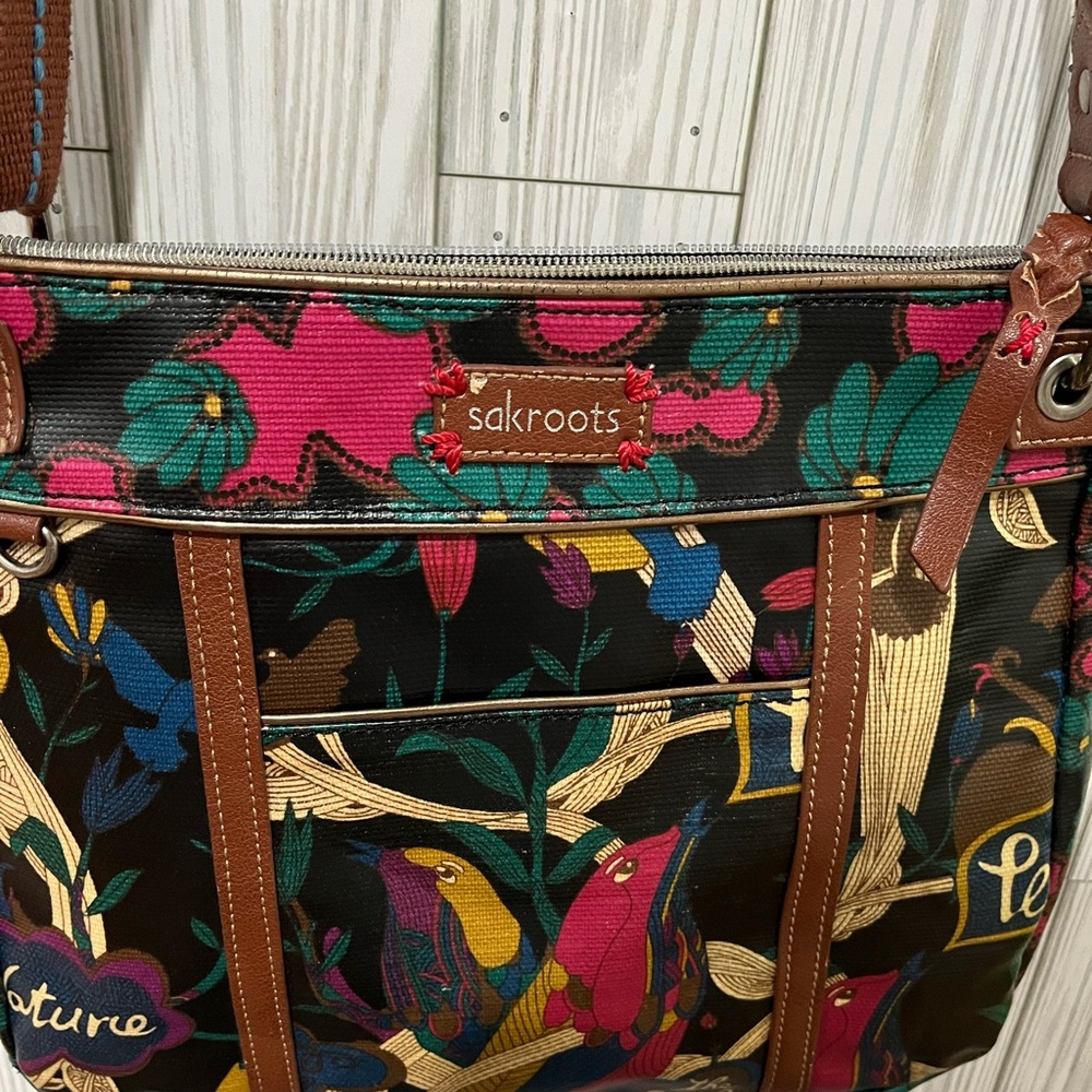 Sakroots Colorful Floral Crossbody Shoulder Bag